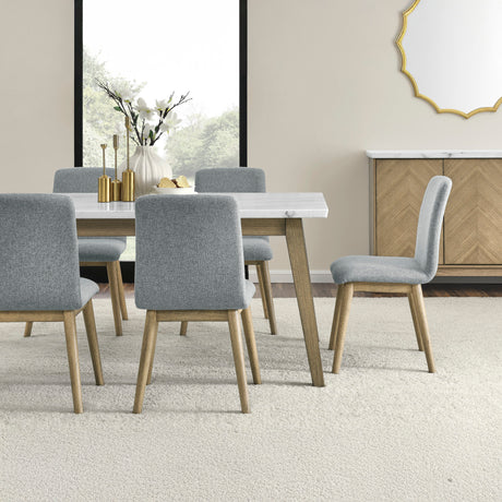 Vida Upholstered Side Chair, Gray from Steve Silver - Luna Furniture