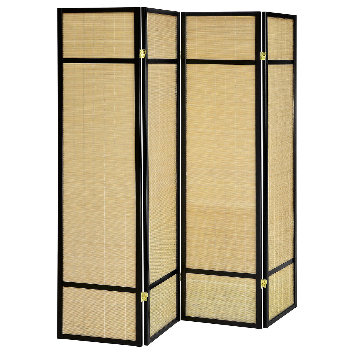 Pearce Natural 4-Panel Bamboo Room Divider Folding Screen from Coaster - Luna Furniture