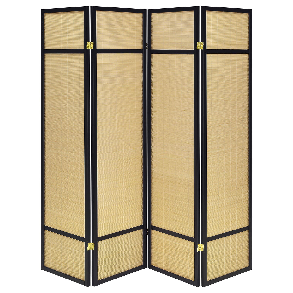 Pearce Natural 4-Panel Bamboo Room Divider Folding Screen from Coaster - Luna Furniture