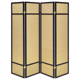 Pearce Natural 4-Panel Bamboo Room Divider Folding Screen from Coaster - Luna Furniture