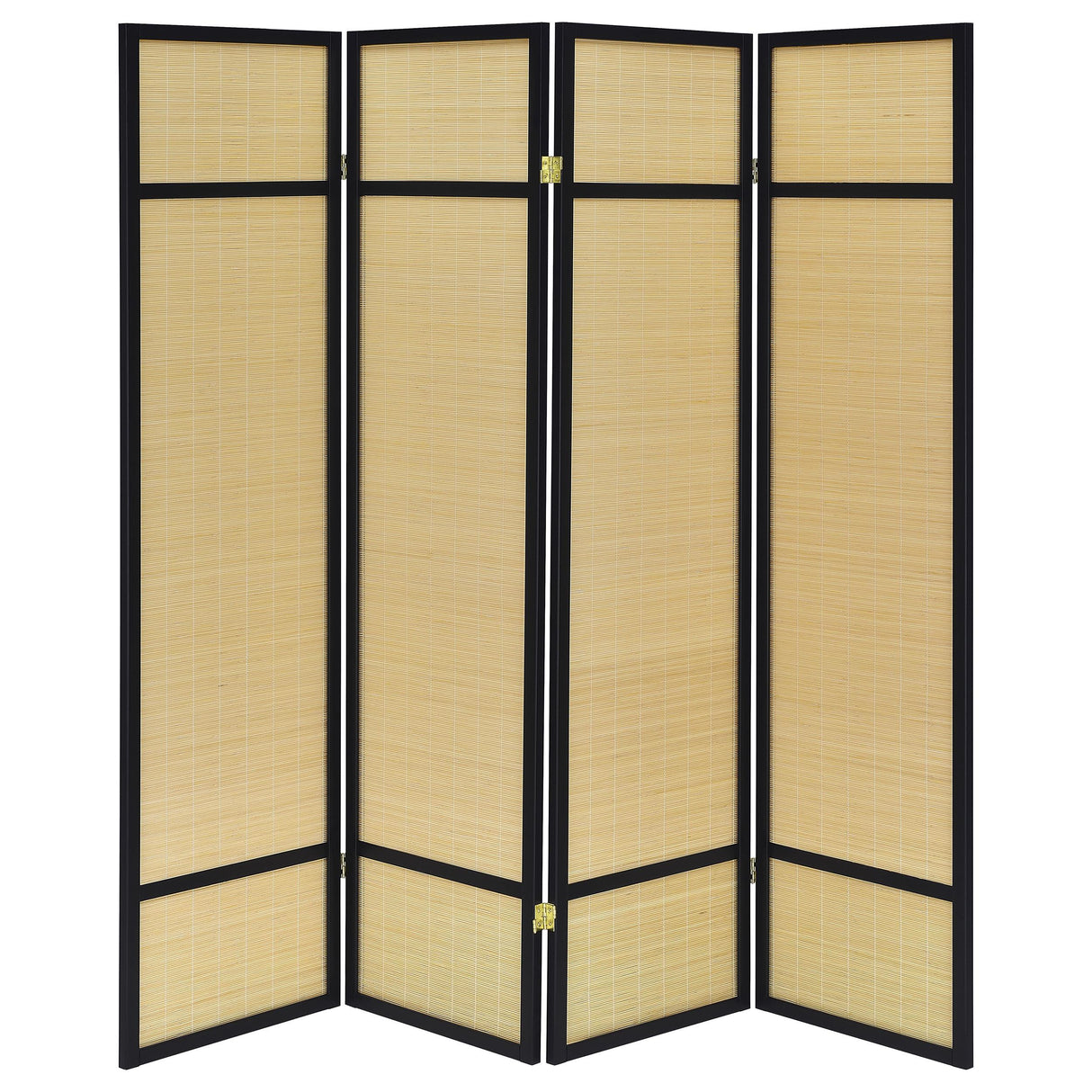 Pearce Natural 4-Panel Bamboo Room Divider Folding Screen from Coaster - Luna Furniture