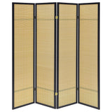 Pearce Natural 4-Panel Bamboo Room Divider Folding Screen from Coaster - Luna Furniture