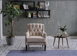 Pearle Cream Accent Armchair from Bellona - Luna Furniture