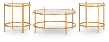 Pearlox Gold Table (Set of 3) from Ashley - Luna Furniture