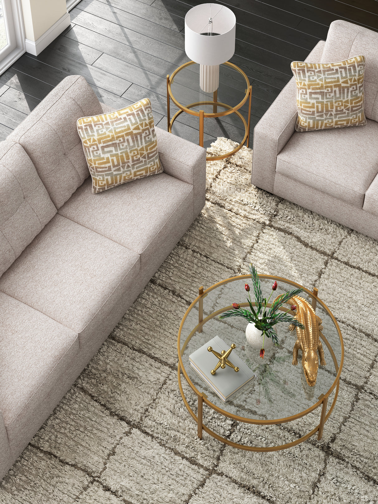 Pearlox Gold Table (Set of 3) from Ashley - Luna Furniture