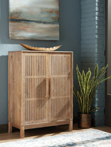 Pellamour Natural Brown Bar Cabinet from Ashley - Luna Furniture