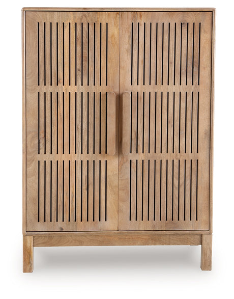 Pellamour Natural Brown Bar Cabinet from Ashley - Luna Furniture