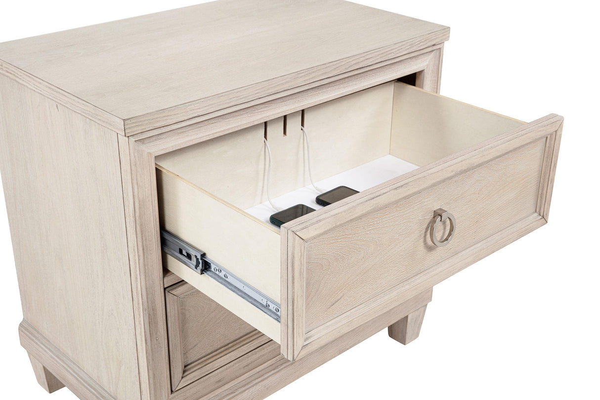 Pembroke Washed Oak 2-Drawer Nightstand from Coaster - Luna Furniture