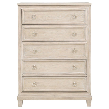 Pembroke Washed Oak 5-Drawer Chest from Coaster - Luna Furniture