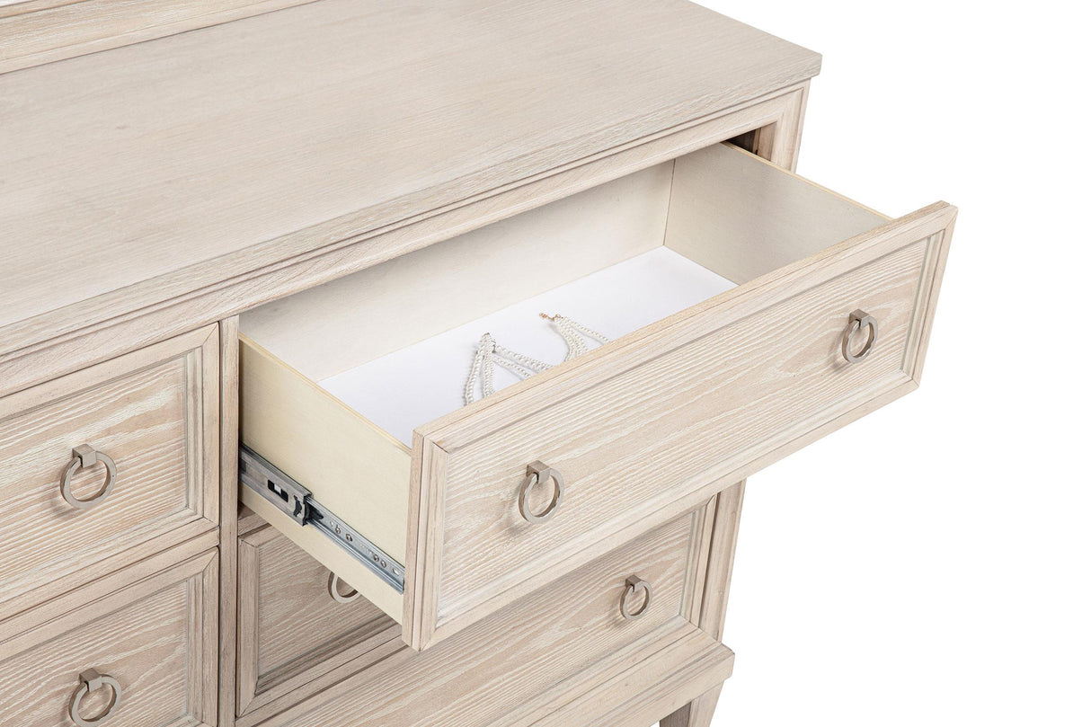 Pembroke Washed Oak 6-Drawer Bedroom Dresser from Coaster - Luna Furniture