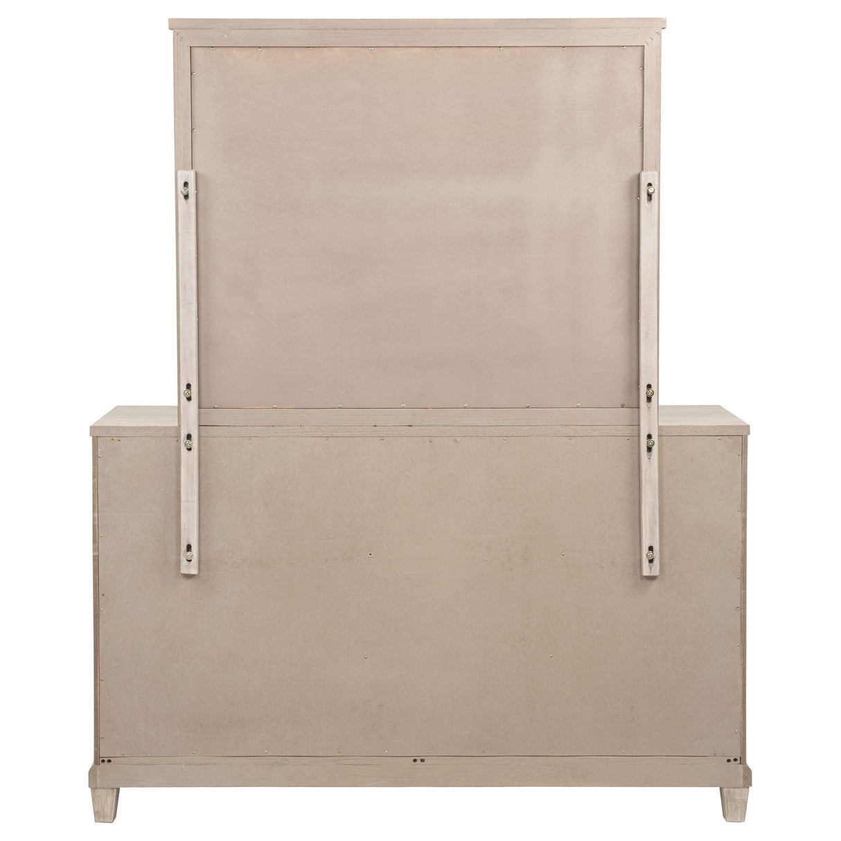 Pembroke Washed Oak 6-Drawer Bedroom Dresser with Mirror from Coaster - Luna Furniture