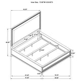 Pembroke Washed Oak 66-inch California King Panel Bed from Coaster - Luna Furniture