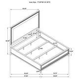 Pembroke Washed Oak 66-inch Eastern King Panel Bed from Coaster - Luna Furniture