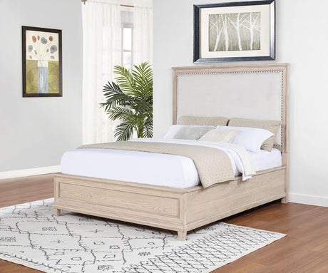 Pembroke Washed Oak 66-inch Queen Panel Bed from Coaster - Luna Furniture