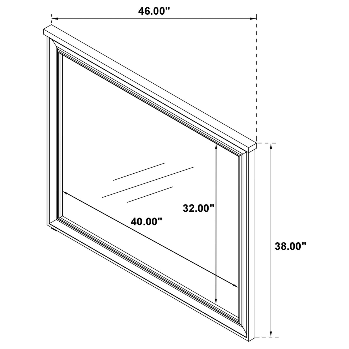 Pembroke Washed Oak Dresser Mirror from Coaster - Luna Furniture