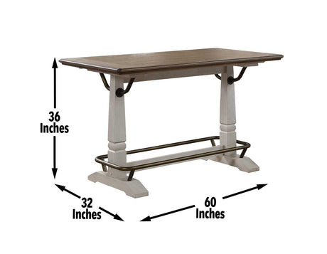 Pendleton Two-tone 59.5-inch Counter Height Table from Steve Silver - Luna Furniture