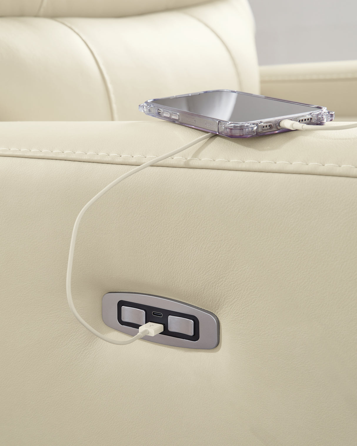 Pennacle Pier Canvas Power Recliner from Ashley - Luna Furniture
