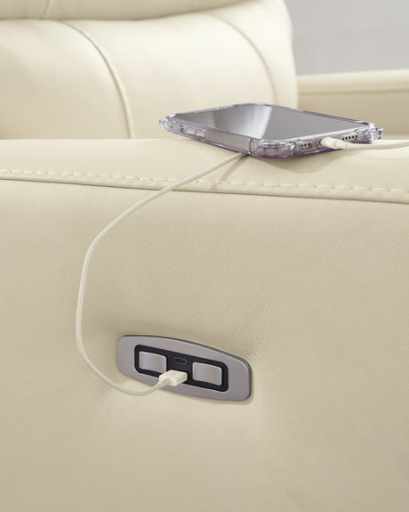 Pennacle Pier Canvas Power Recliner from Ashley - Luna Furniture
