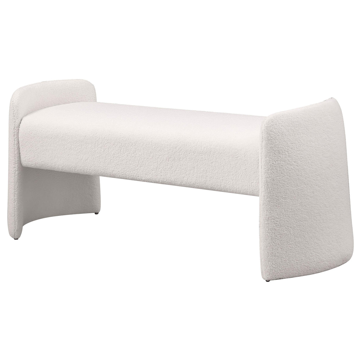 Peoria Ivory Velvet Upholstered Accent Bench from Coaster - Luna Furniture