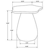 Perth Off White 17-inch Cloud Shaped Top Side Table from Coaster - Luna Furniture