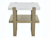 Perth White Marble End Table from Steve Silver - Luna Furniture