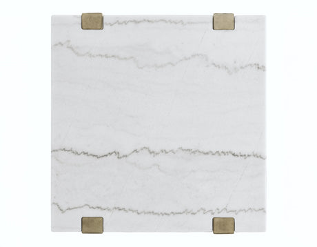 Perth White Marble End Table from Steve Silver - Luna Furniture