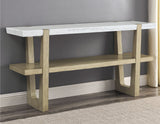 Perth White Marble Top Sofa Table from Steve Silver - Luna Furniture
