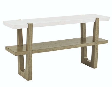 Perth White Marble Top Sofa Table from Steve Silver - Luna Furniture