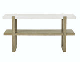 Perth White Marble Top Sofa Table from Steve Silver - Luna Furniture