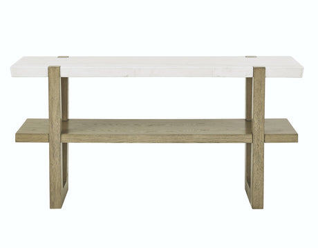 Perth White Marble Top Sofa Table from Steve Silver - Luna Furniture