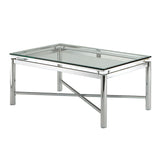 Nova Gray Glass Top Coffee Table from Steve Silver - Luna Furniture