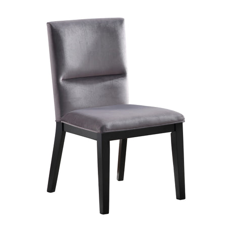 Amalie Side Chair, Grey Velvet, Set of 2 from Steve Silver - Luna Furniture