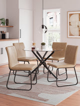 Pharwynn Dining Table and 4 Chairs in Black from Ashley - Luna Furniture