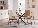 Pharwynn Dining Table and 4 Chairs in Black from Ashley - Luna Furniture