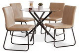 Pharwynn Dining Table and 4 Chairs in Black from Ashley - Luna Furniture