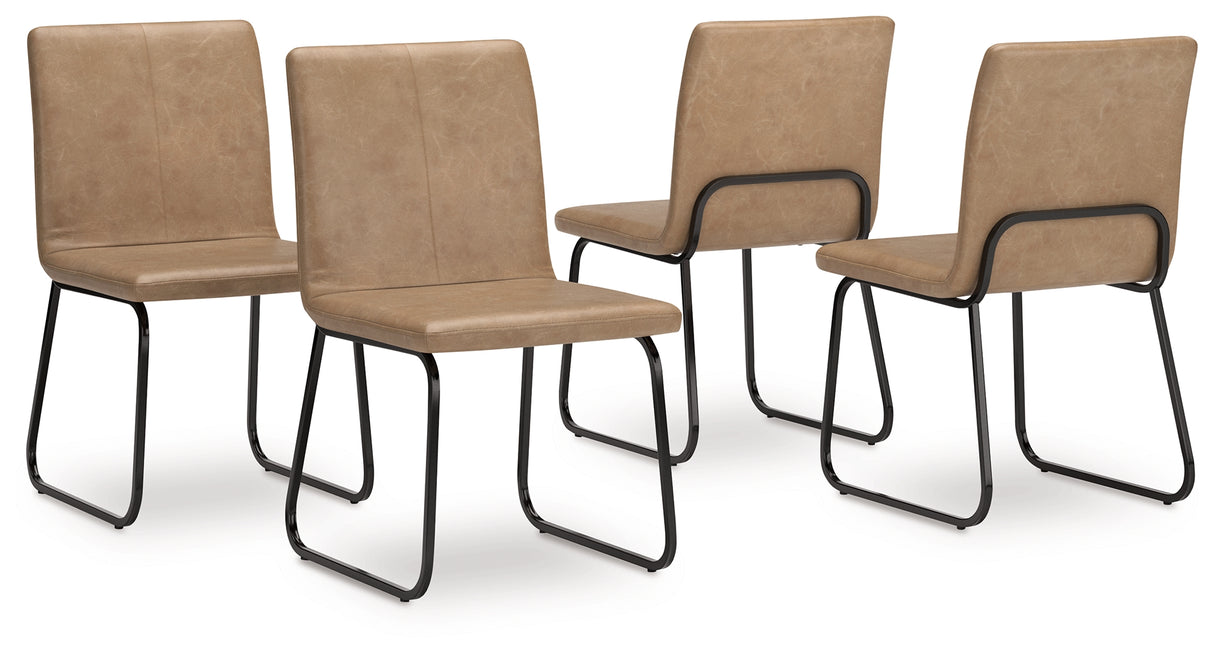 Pharwynn Toast Dining Chair, Set of 4 from Ashley - Luna Furniture