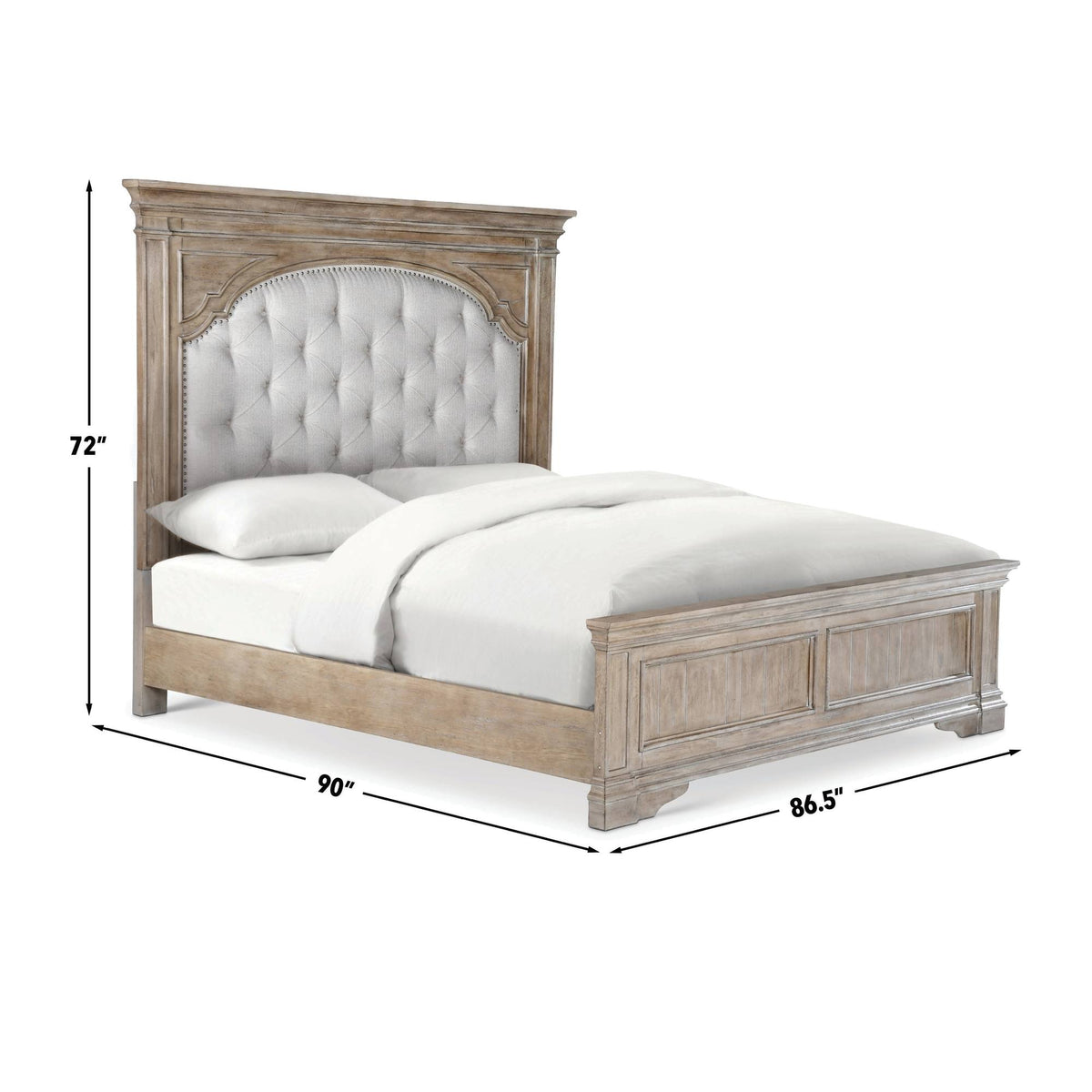 Highland Park Waxed Driftwood King Bed from Steve Silver - Luna Furniture