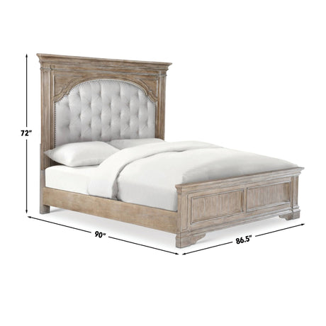 Highland Park King Bed, Waxed Driftwood from Steve Silver - Luna Furniture