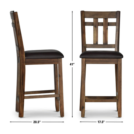 Saranac 24″ Counter Chair, Set of 2 from Steve Silver - Luna Furniture