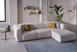 Picasso Oscar White RAF Chaise Sleeper Sectional from Bellona - Luna Furniture