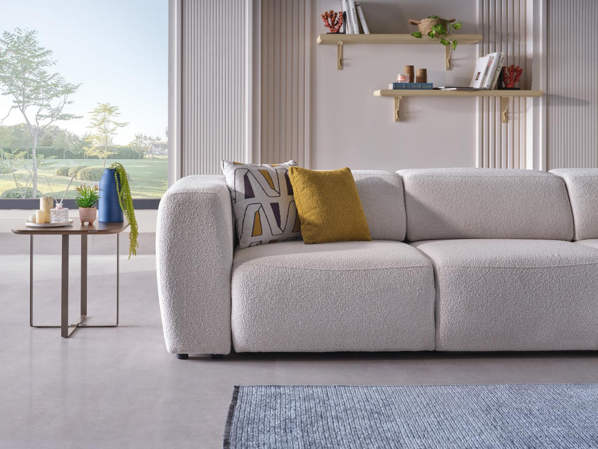 Picasso Oscar White RAF Chaise Sleeper Sectional from Bellona - Luna Furniture