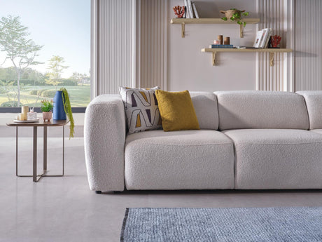 Picasso Oscar White RAF Chaise Sleeper Sectional from Bellona - Luna Furniture