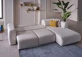 Picasso Oscar White RAF Chaise Sleeper Sectional from Bellona - Luna Furniture