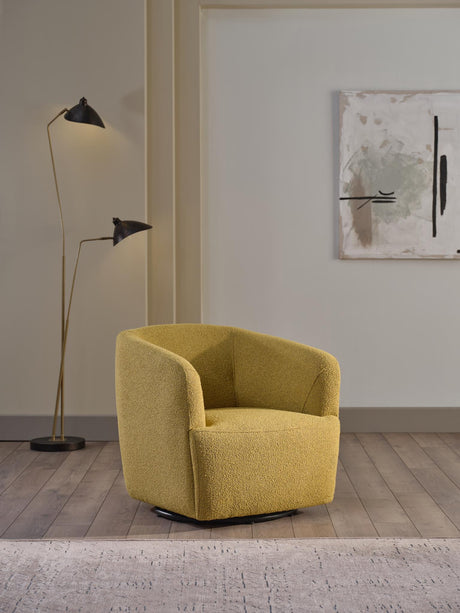 Picasso Oscar Mustard Swivel Chair from Bellona - Luna Furniture