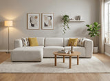 Picasso Oscar White LAF Chaise Sleeper Sectional from Bellona - Luna Furniture