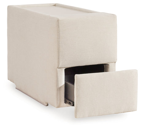 Pillar Peak Oyster Console with Storage from Ashley - Luna Furniture