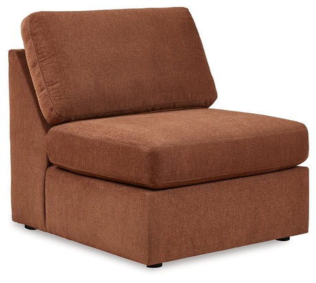 Pillar Peak Spice Armless Chair from Ashley - Luna Furniture
