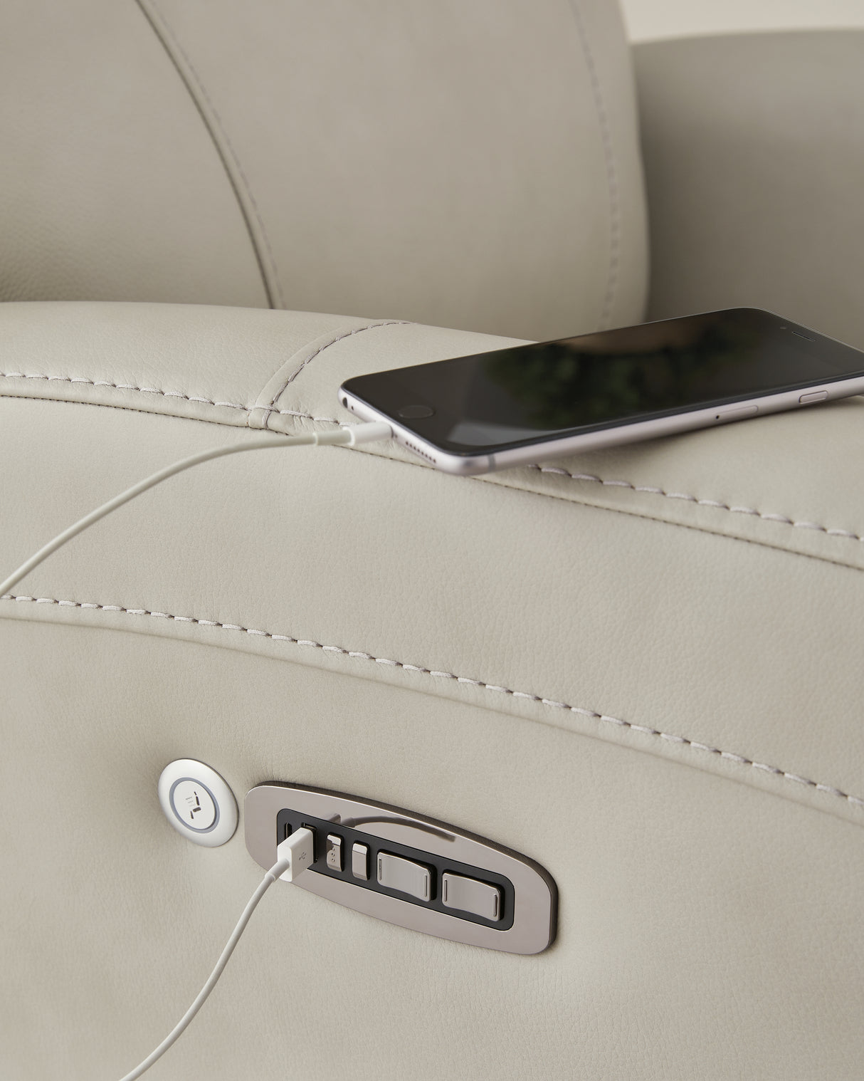 Pincara Bone Power AutoGlide Recliner from Ashley Furniture - Luna Furniture