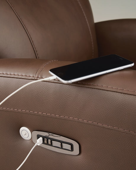 Pincara Umber Power AutoGlide Recliner from Ashley Furniture - Luna Furniture