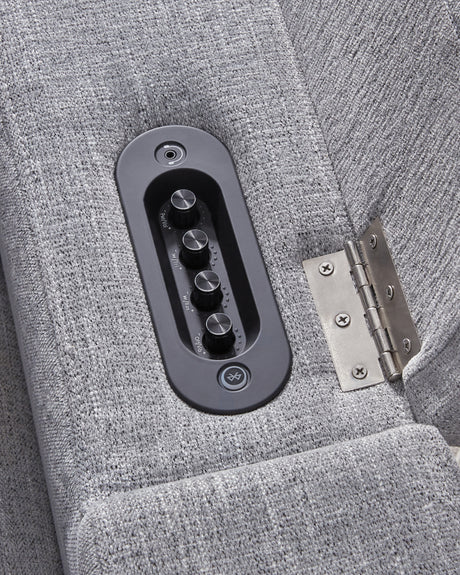 Pineland Pewter Power Glider Recliner with Audio System from Ashley - Luna Furniture